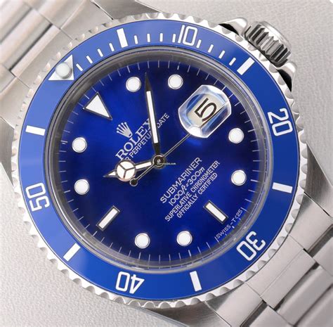 rolex submariner bleu occasion|used Rolex Submariner watches.